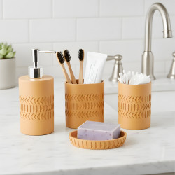 Ceramic Bathroom Set - 4 Pcs